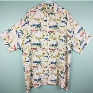 Island Paradise Tropical Hawaiian Shirt Mens XL